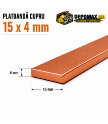 Platbanda cupru 15 x 4 mm – lungime 4 metri – EN Cu-ETP Platbanda cupru 15 x 4 mm – lungime 4 metri – EN Cu-ETP